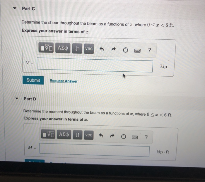 Solved Review Part A A beam is shown in the figure below. | Chegg.com