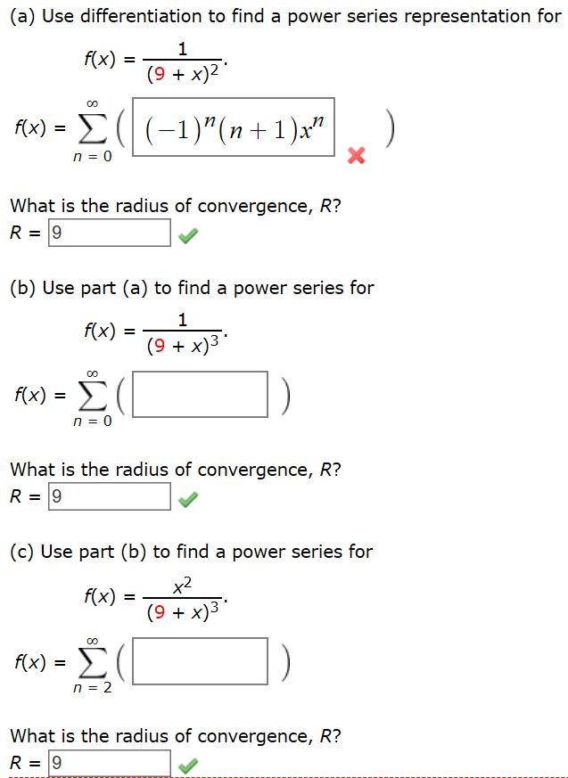 Solved A Use Differentiation To Find A Power Series Rep Chegg Com