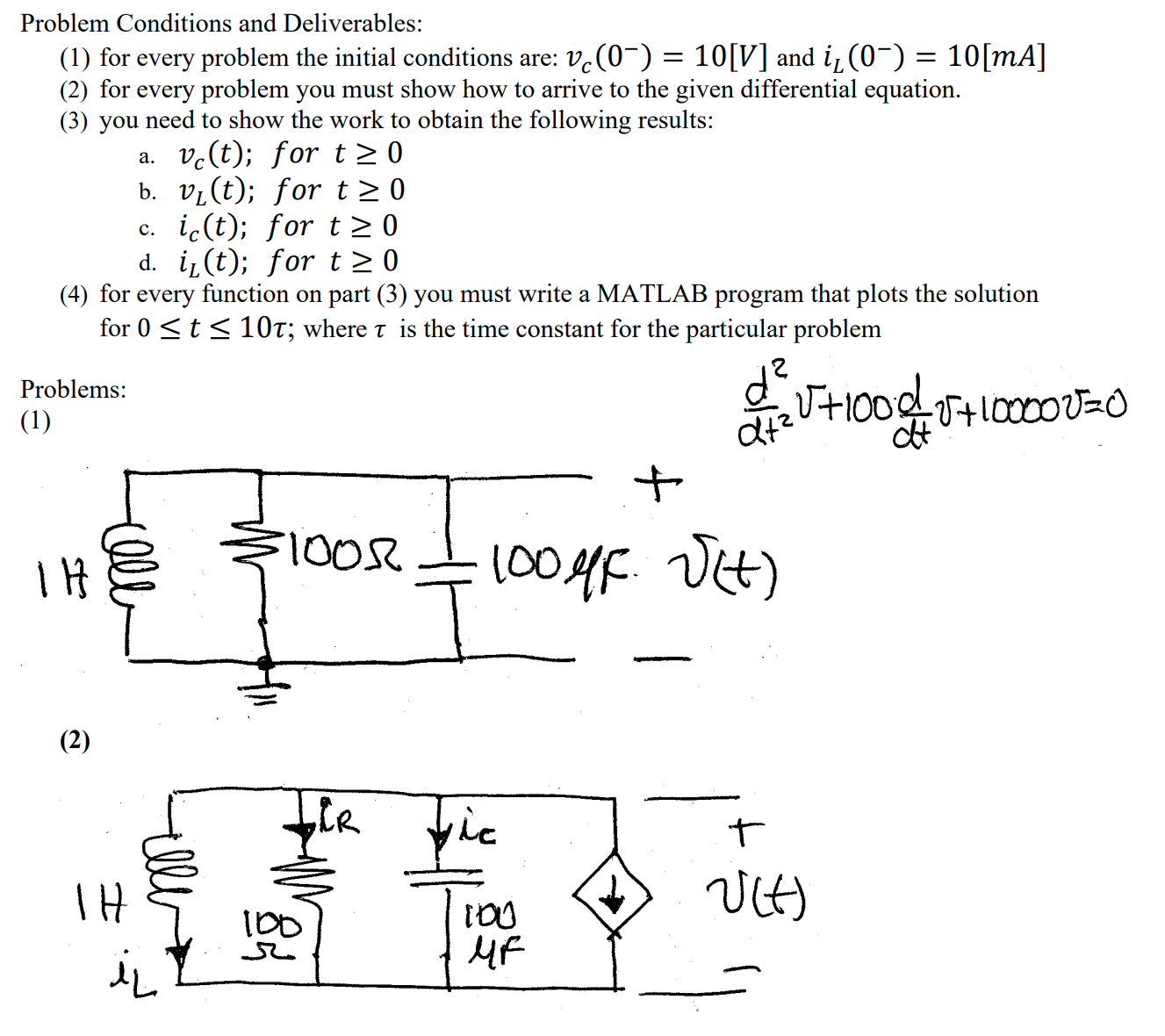 Solved Problem Conditions and Deliverables: (1) for every | Chegg.com