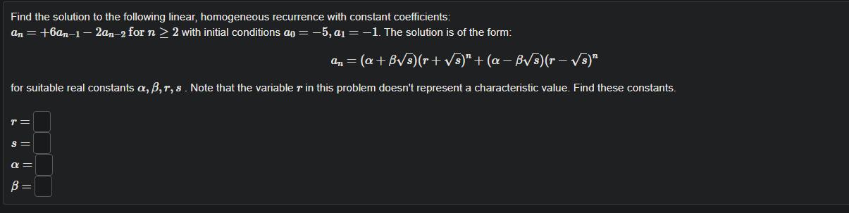 Solved Find the solution to the following linear, | Chegg.com