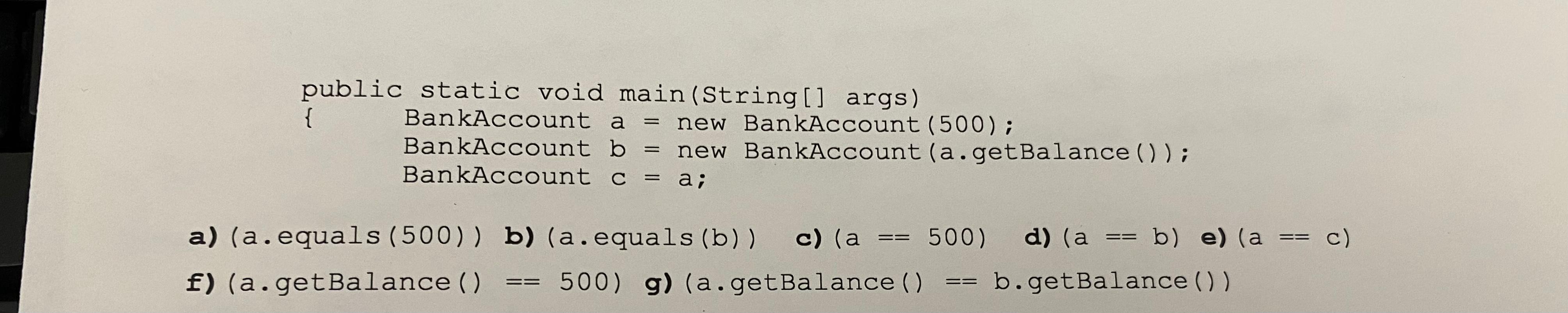 Solved public static void main(String [ ] args) \{ | Chegg.com