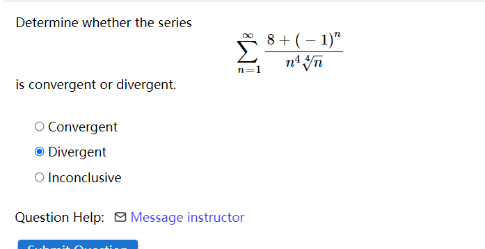 Solved Determine whether the series 1 n=1 V5n3 5n3 – 2n +1 | Chegg.com