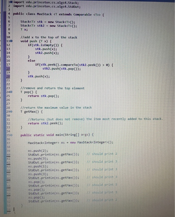 Solved Need help with this code, I need to get the max value | Chegg.com