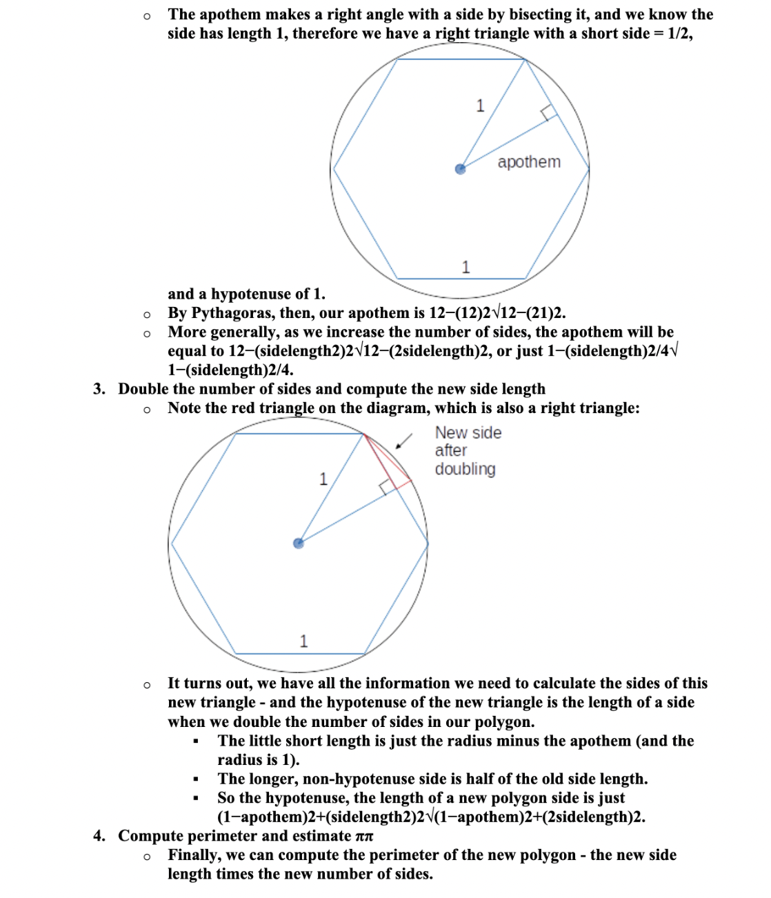 Solved ∘ The apothem makes a right angle with a side by | Chegg.com