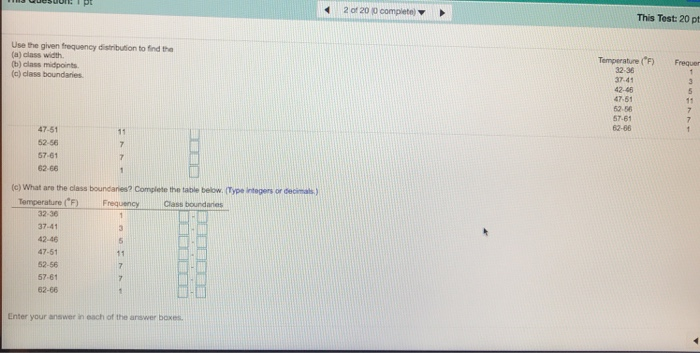 Solved This Question: 1 pt 2 of 20 (0 complete) This Test: | Chegg.com