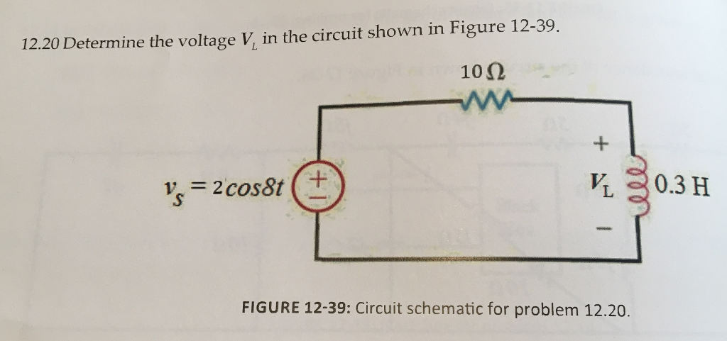 Solved 12.20 Determine the voltage V, in the circuit shown | Chegg.com