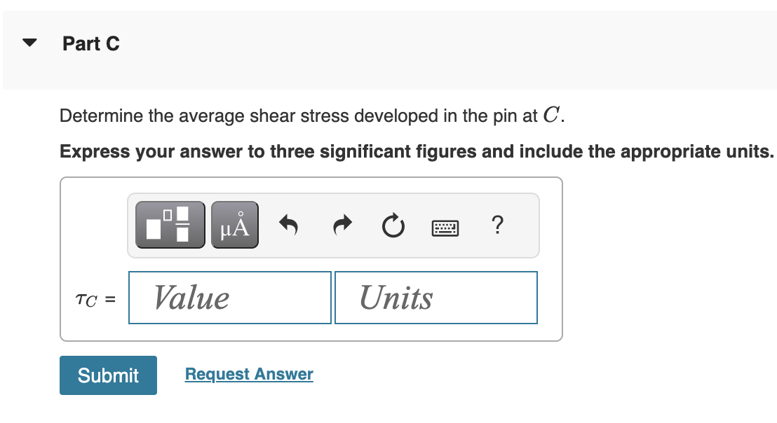 Solved Determine The Average Shear Stress Developed In The | Chegg.com