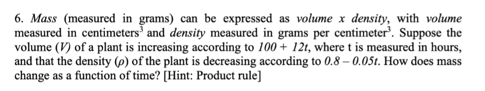 6. Mass (measured in grams) can be expressed as | Chegg.com