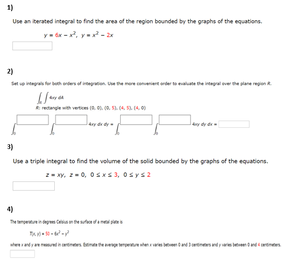 Solved Use An Iterated Integral To Find The Area Of The | Chegg.com