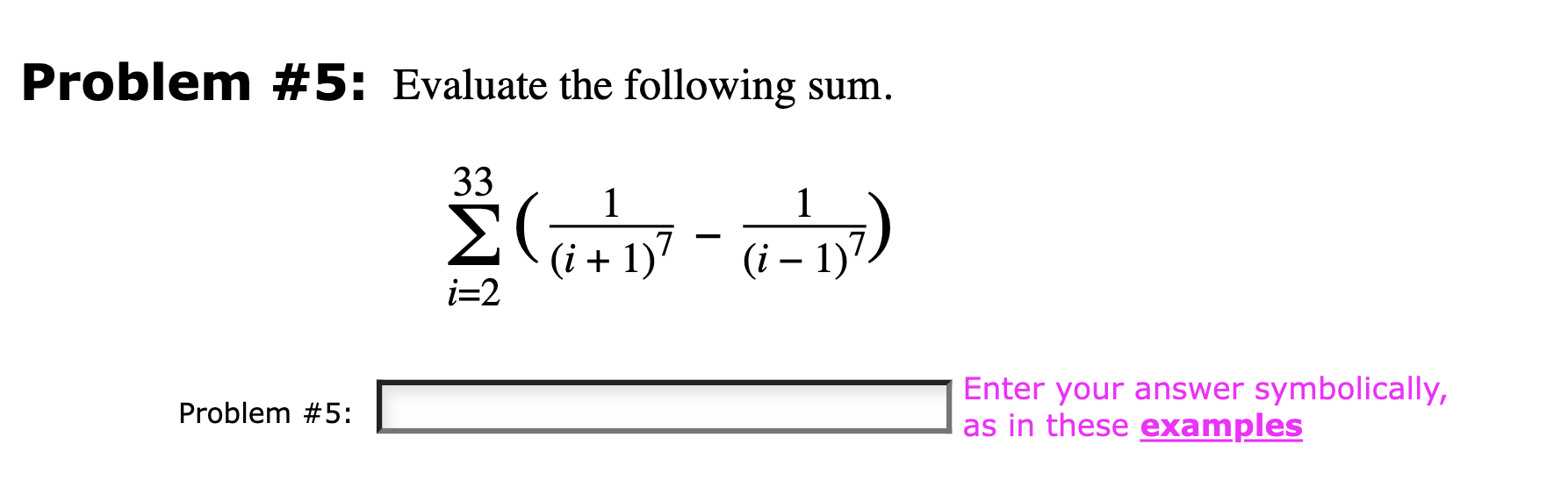 Solved Problem # 5: Evaluate the following | Chegg.com