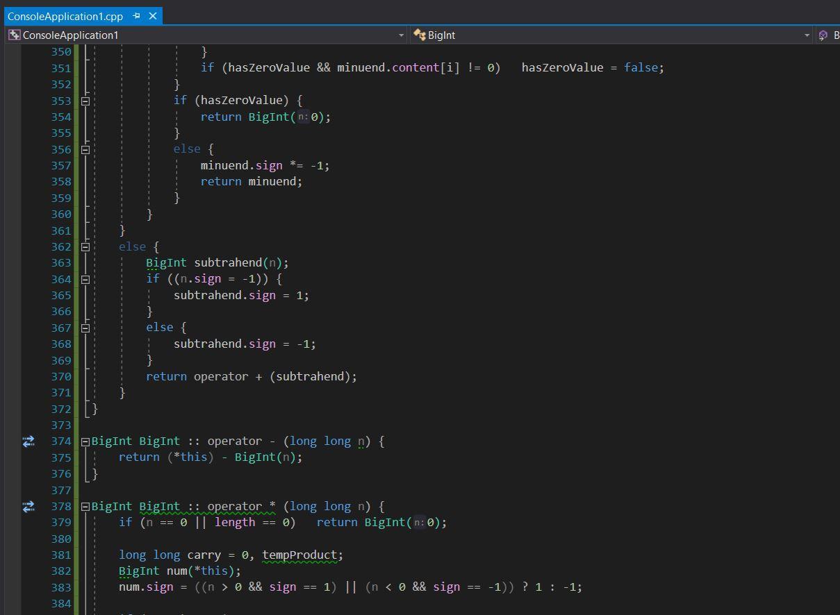 Solved I had asked previously for a BigInt C++ code | Chegg.com