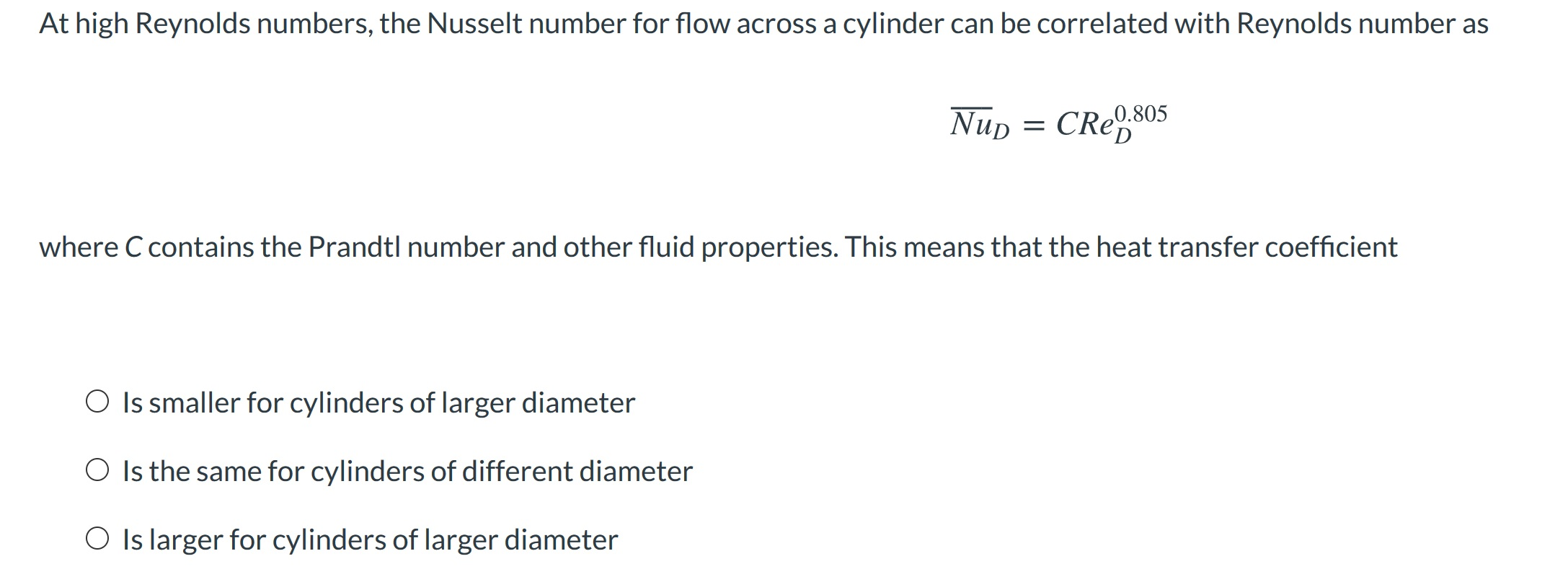 solved-at-high-reynolds-numbers-the-nusselt-number-for-flow-chegg