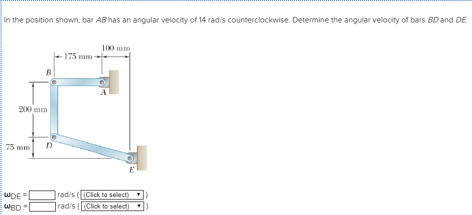 Solved In The Position Shown, Bar AB Has An Angular Velocity | Chegg.com