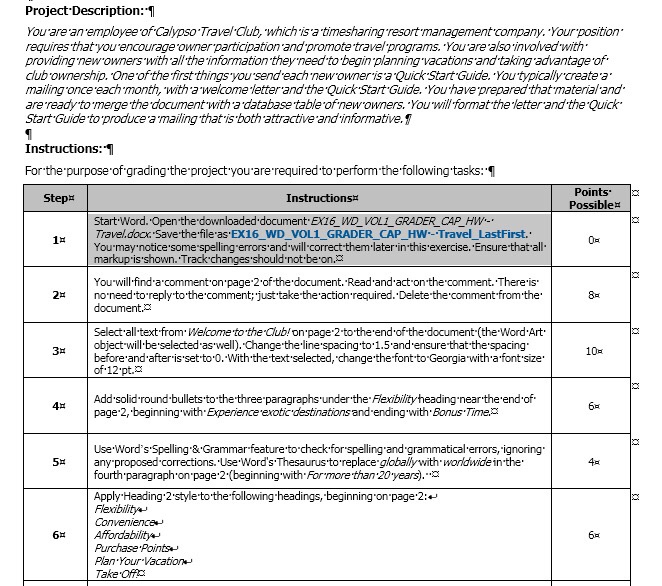 Project Description: 1 Youarean employee of Calypso | Chegg.com