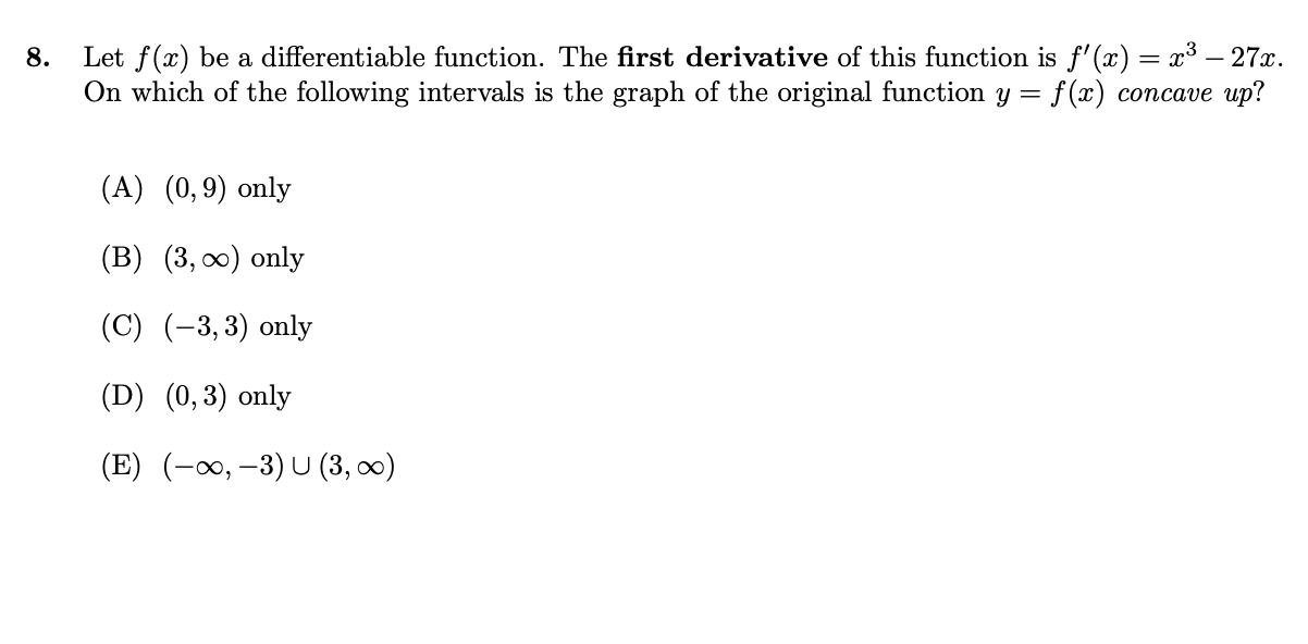 Solved 8 Let F Be A Differentiable Function The First