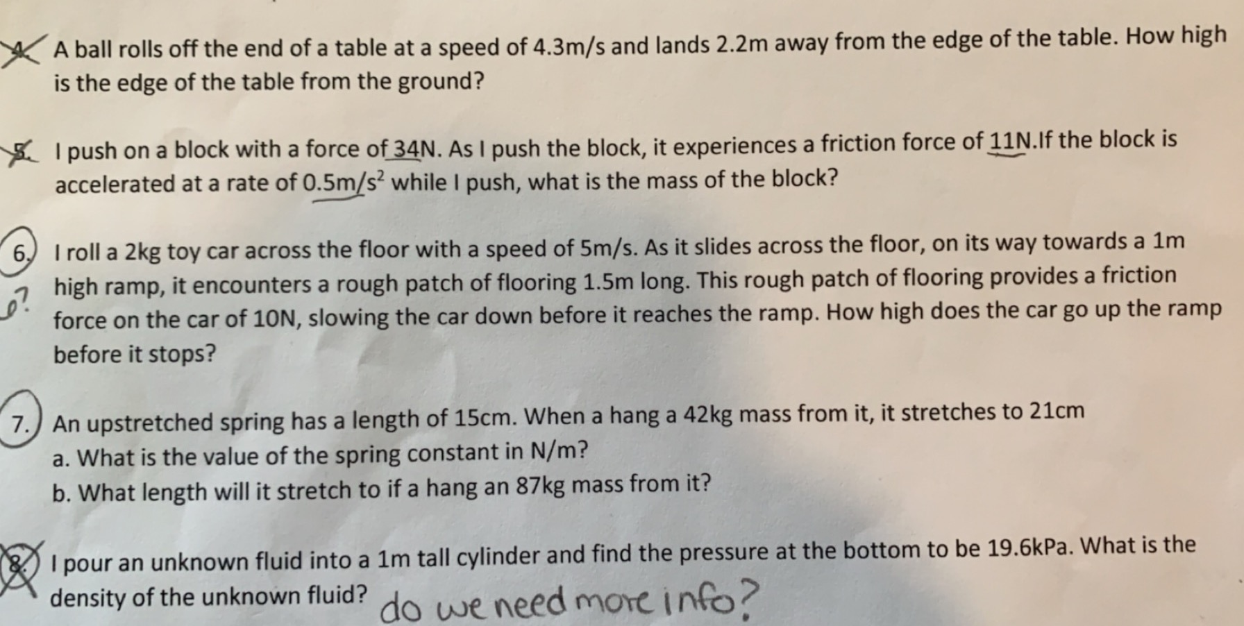Solved A ball rolls off the end of a table at a speed of