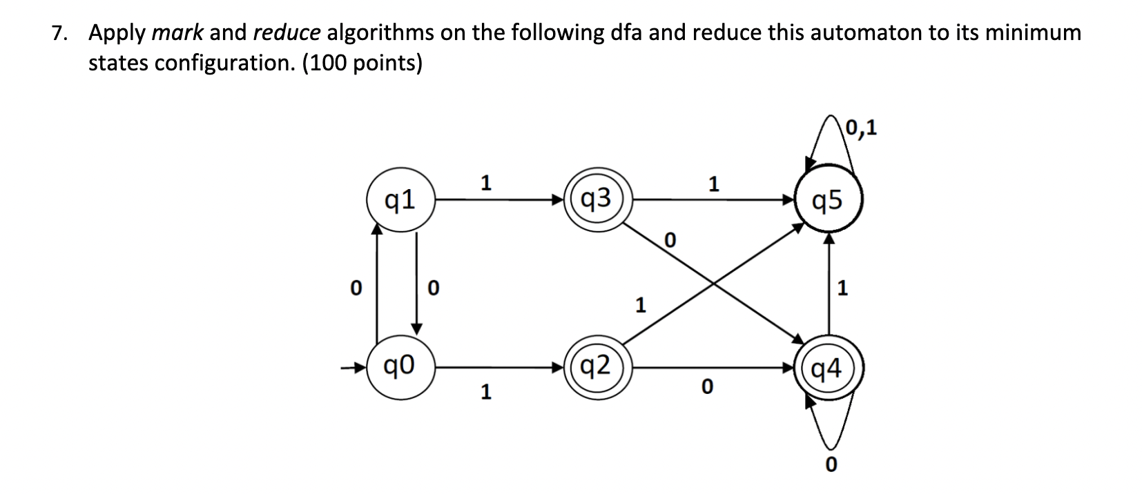 Solved 7. Apply mark and reduce algorithms on the following | Chegg.com