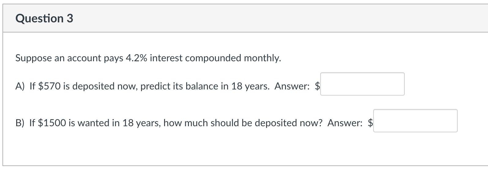 Solved Suppose An Account Pays 4.2% Interest Compounded | Chegg.com