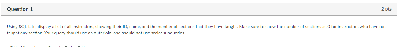 Solved Write the same query as in question 1 , but using a | Chegg.com