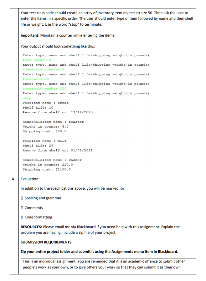 java project assignment