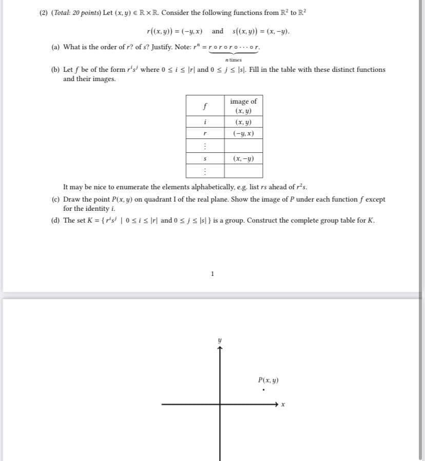 Solved 2 Total 20 Points Let X Y Rx R Consider Chegg Com