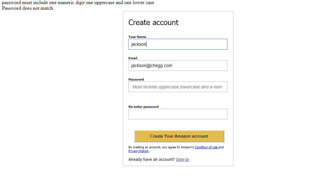 chegg login information
