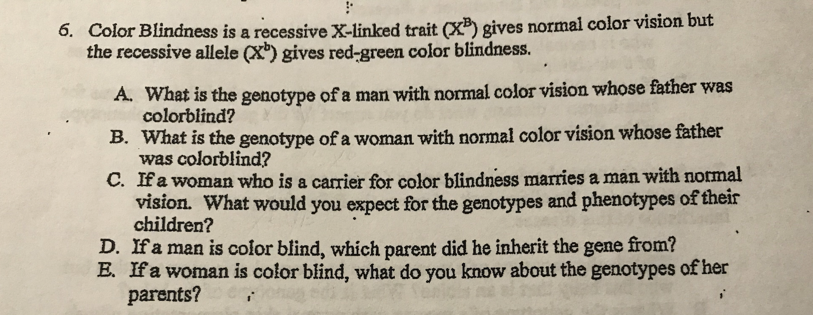 Color Blindness Is A Recessive Trait Apex