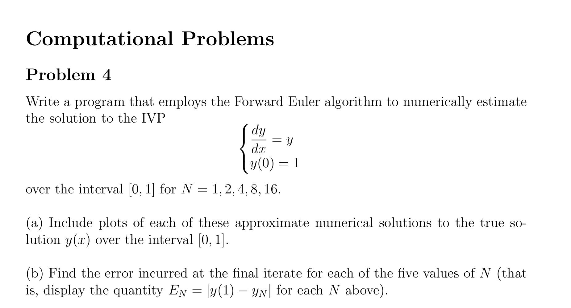 Solved computational problems problem 4 write a program that chegg