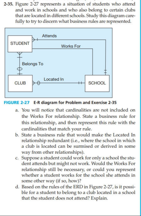 Solved 2-35. Figure 2-27 represents a situation of students | Chegg.com