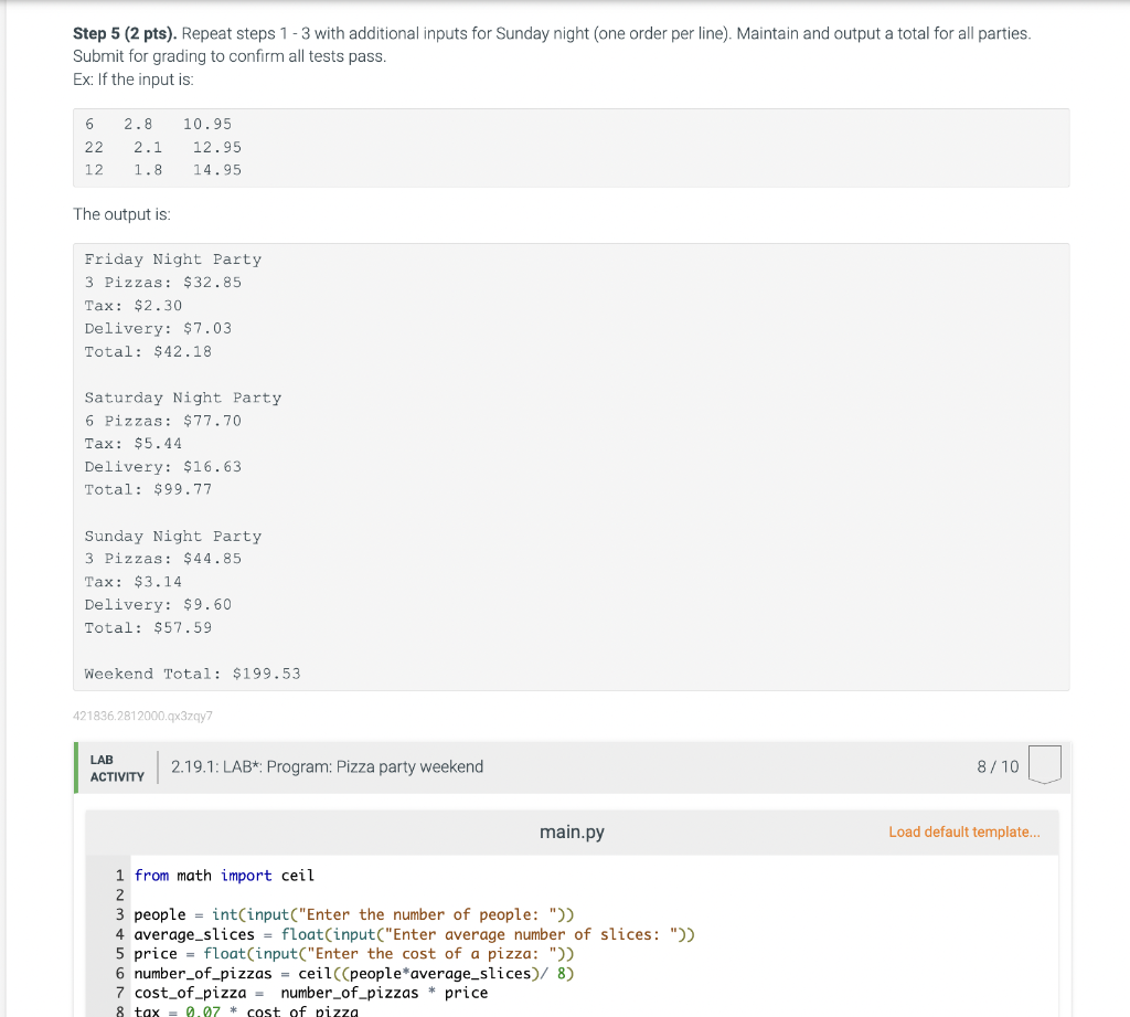 Solved Program Specifications. Write a program to calculate | Chegg.com