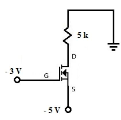 For the following MOSFET, find the region in which | Chegg.com