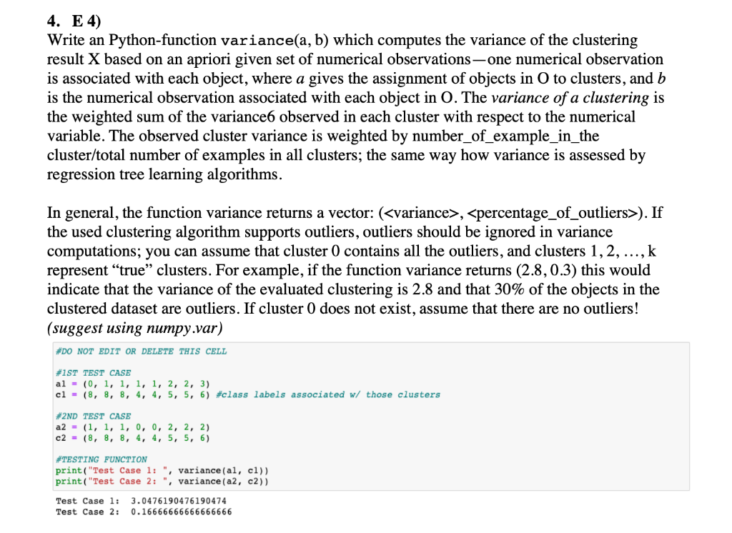 Data Science, need help writing a function | Chegg.com
