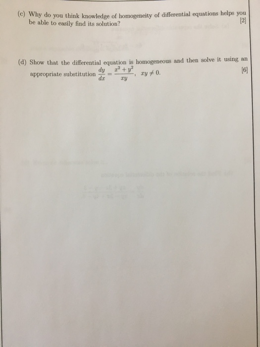 Solved A2. (e) Determine the degree of homogeneity of the | Chegg.com