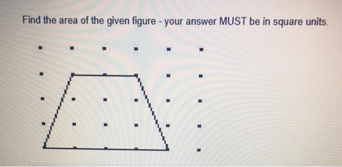 Solved Find the area of the given figure-your answer MUST be | Chegg.com
