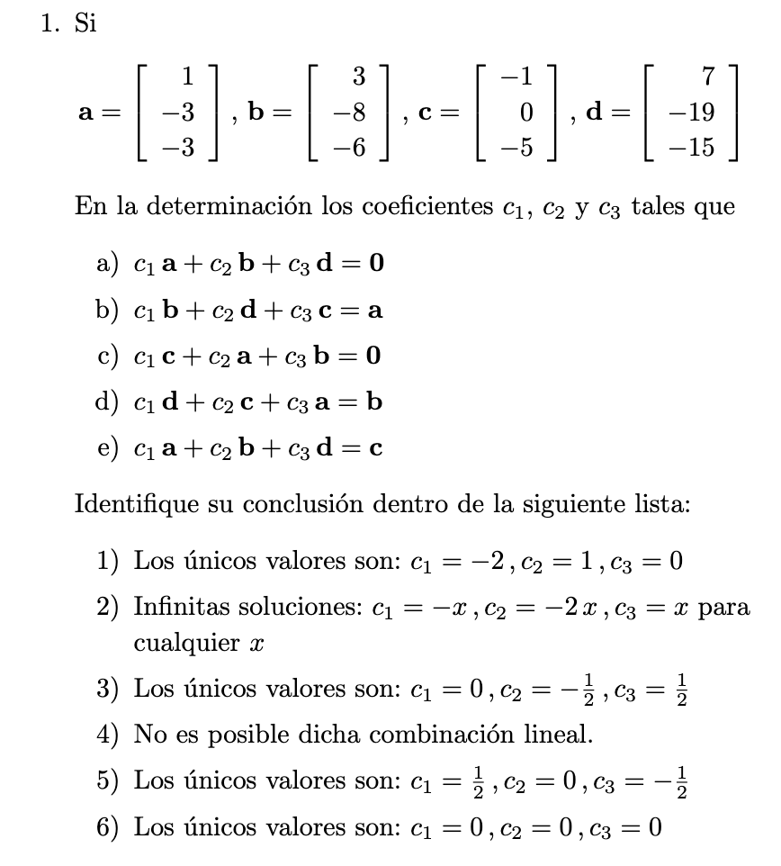 Solved a=⎣⎡1−3−3⎦⎤,b=⎣⎡3−8−6⎦⎤,c=⎣⎡−10−5⎦⎤,d=⎣⎡7−19−15⎦⎤ En | Chegg.com