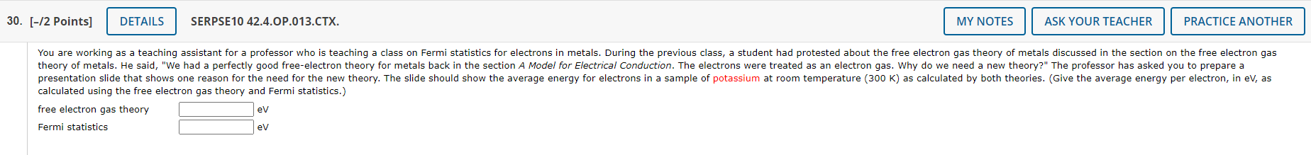 FREE ELECTRON GAS THEORY visual data 8