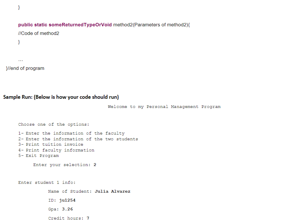 Solved Program should be written in Java and should only be | Chegg.com