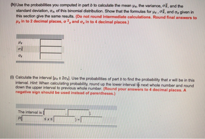 Solved Suppose that x is a binomial random variable with n | Chegg.com