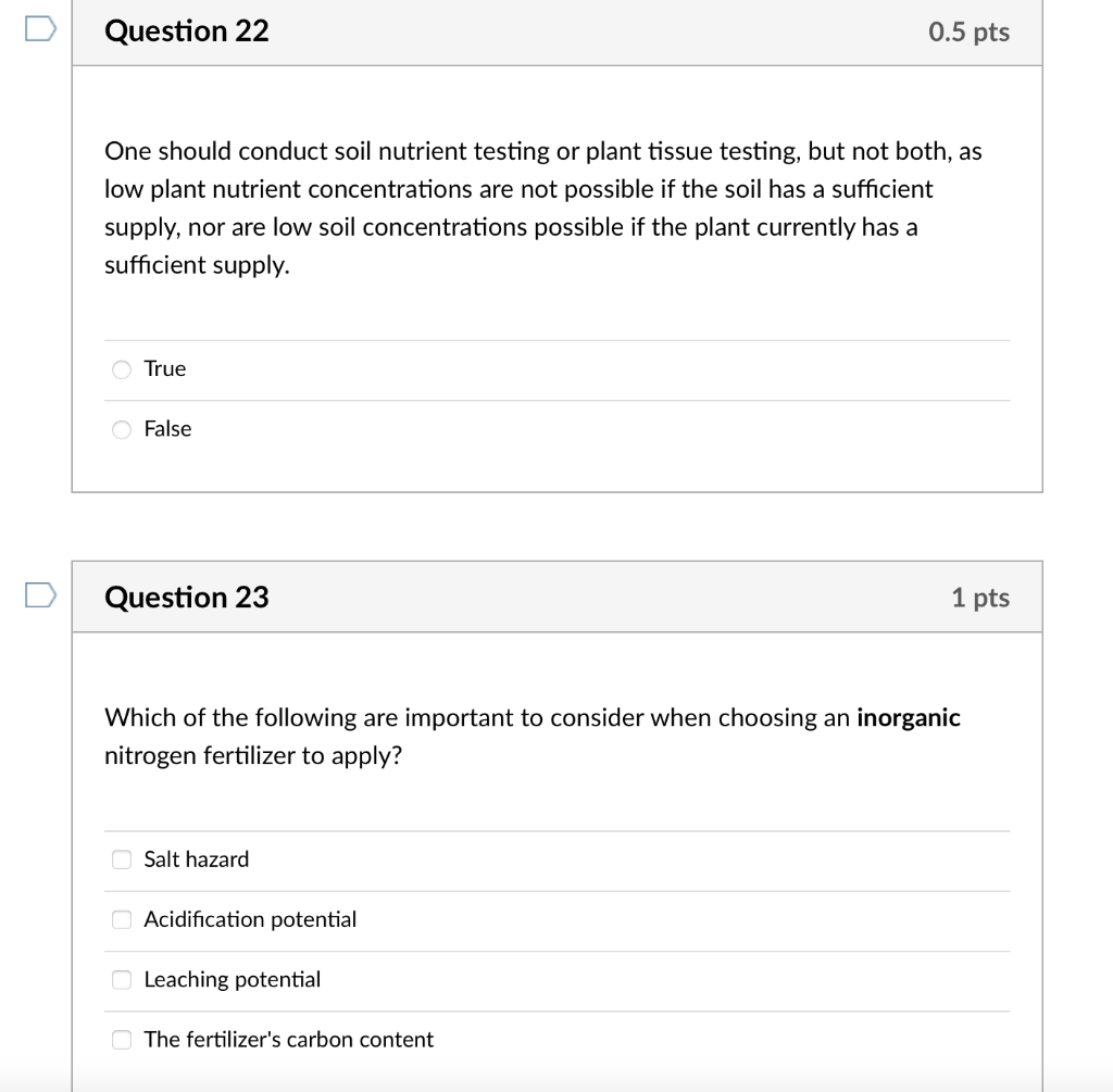 Solved Question 20 1 pts Which of the following will | Chegg.com