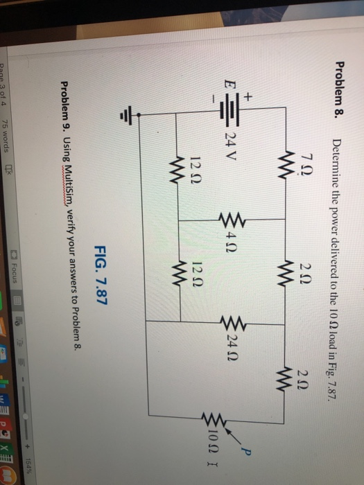 Solved Problem 8 Determine The Power Delivered To The 10 ω Chegg Solved Problem 8 Determine The Power Delivered To The 10 ω Chegg