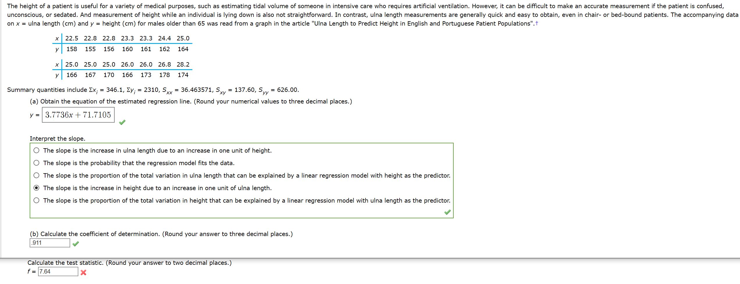 Solved The height of a patient is useful for a variety of