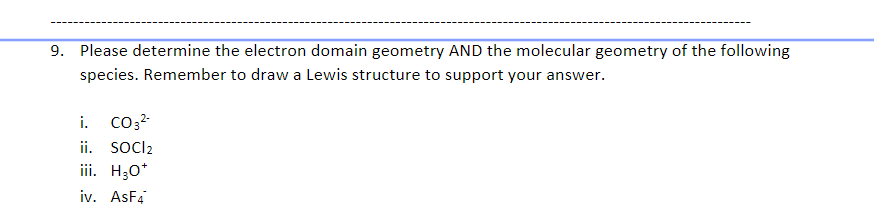 socl2 molecular geometry