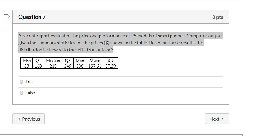 Solved Question 7 3 Pts A Recent Report Evaluated The Price | Chegg.com