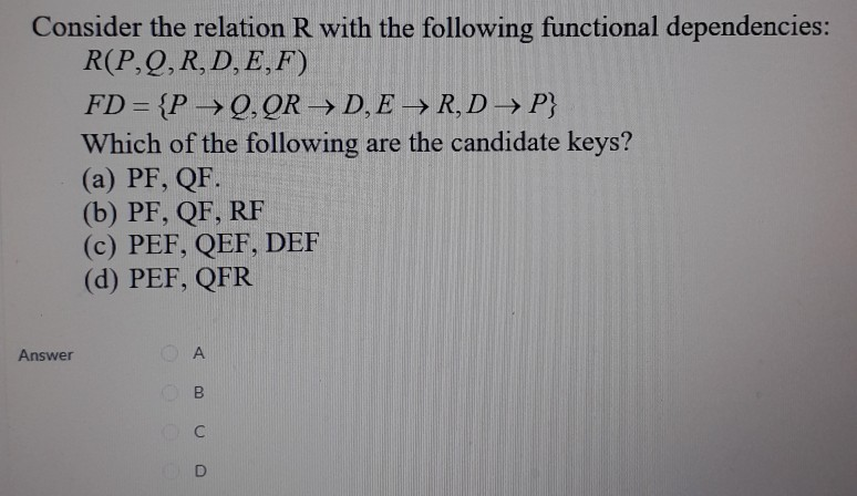 Solved Consider The Relation R With The Following Functio Chegg Com