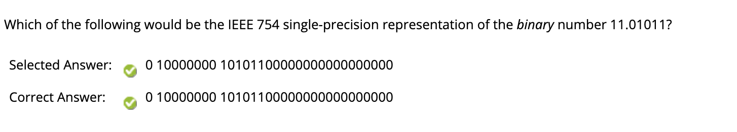 Solved Which of the following would be the IEEE 754 | Chegg.com