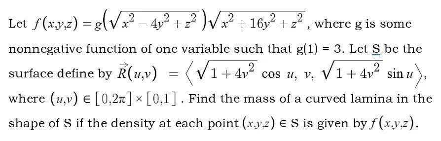 Solved Let f(x,y,z)=g(x2−4y2+z2)x2+16y2+z2, where g is some | Chegg.com