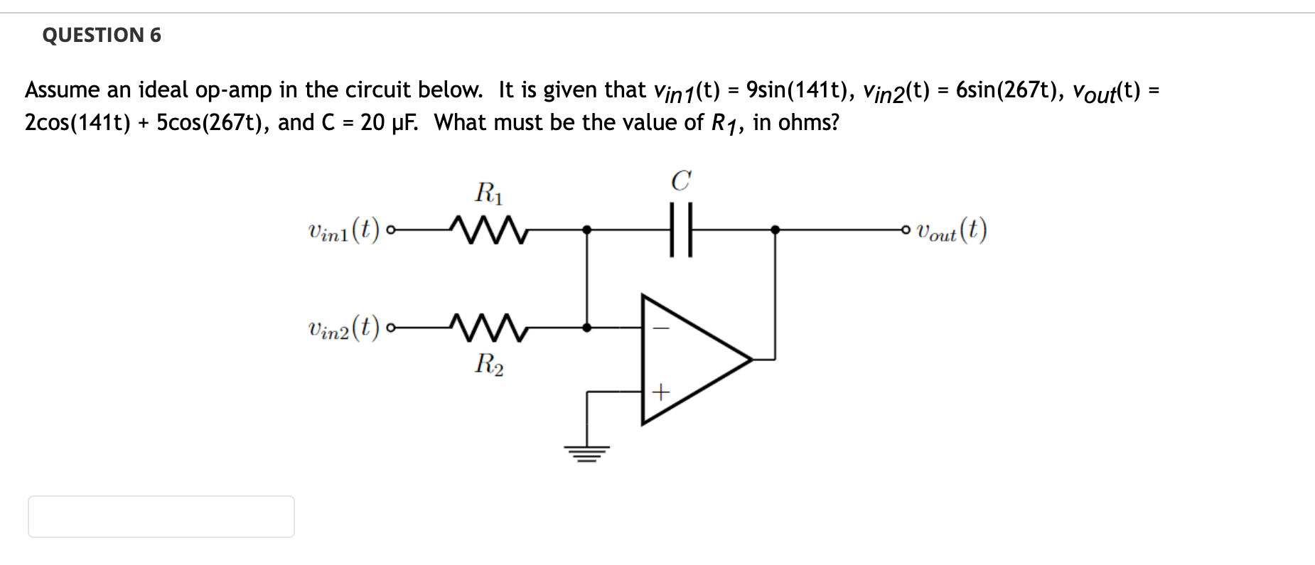 Solved Assume an ideal op-amp in the circuit below. It is | Chegg.com