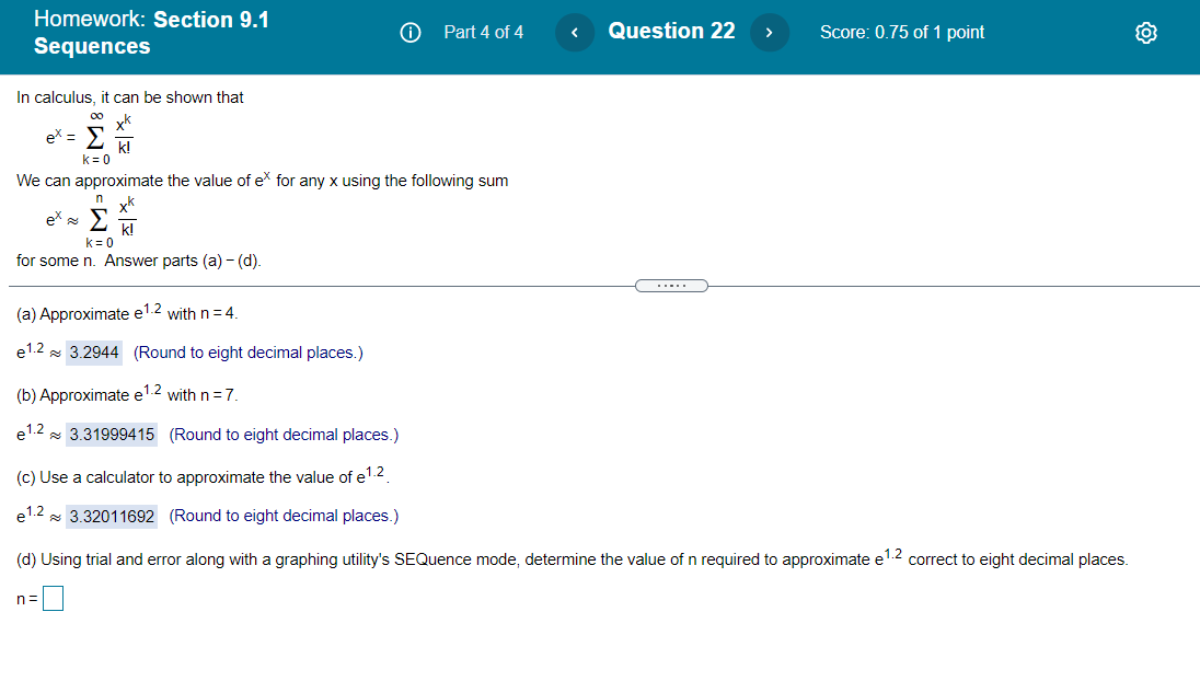 Solved Homework: Section 9.1 Sequences Part 4 of 4 Question | Chegg.com