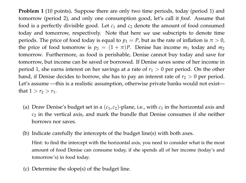 Solved Problem 1 (10 points). Suppose there are only two | Chegg.com