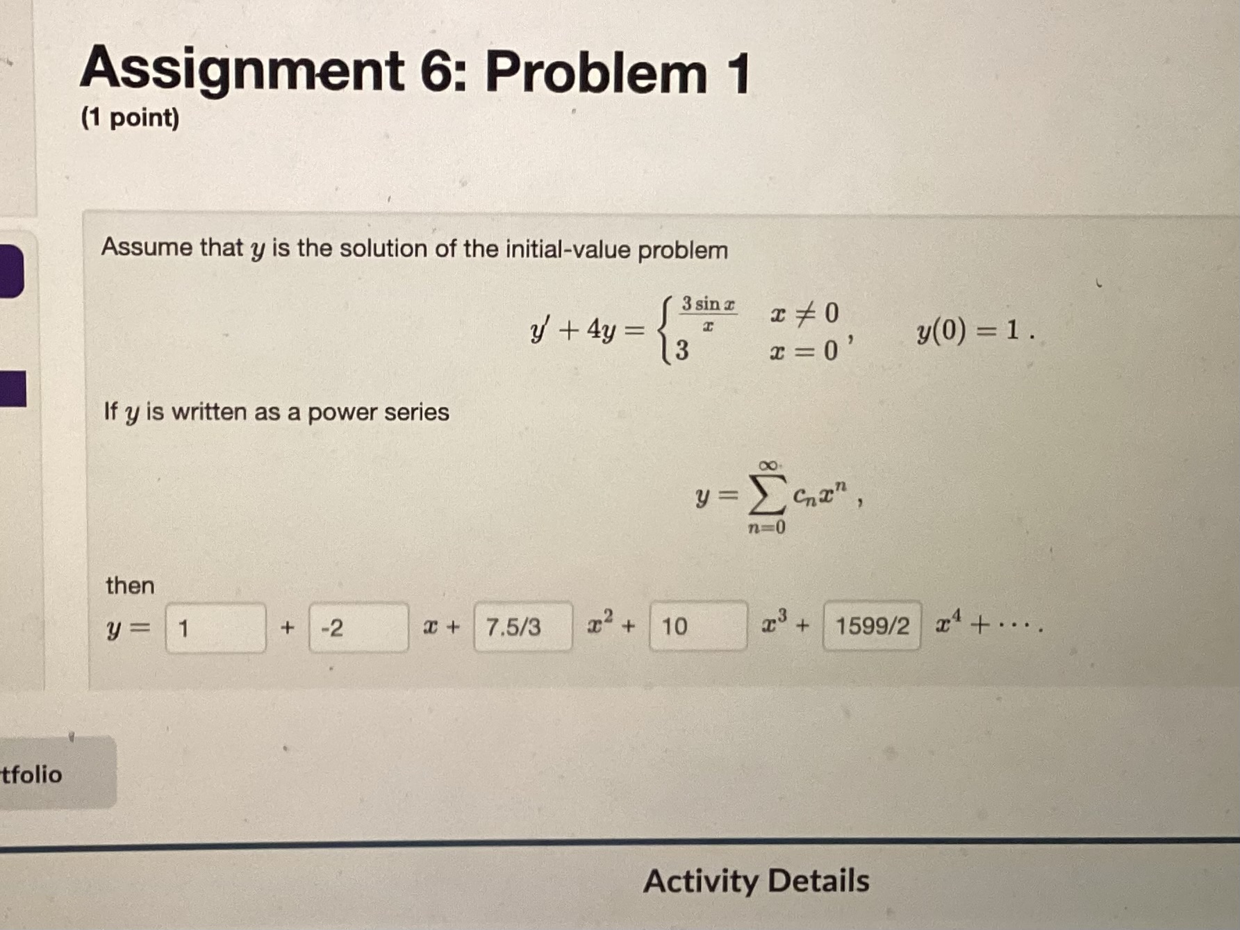 Solved Assignment 6 Problem 1 1 Point Assume That Y Is